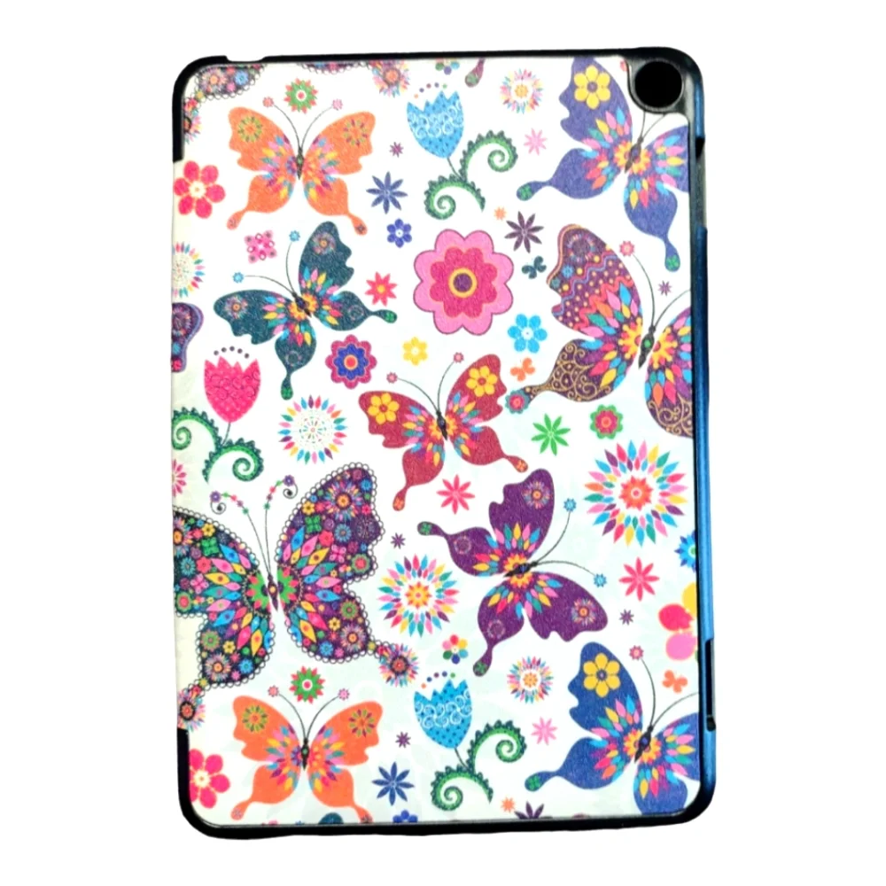 Kuroko Case For Fire HD 8 Plus Rainbow Colored Butterfly Design